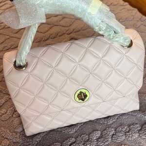 Elegant Kate Spade Pink Quilted Handbag